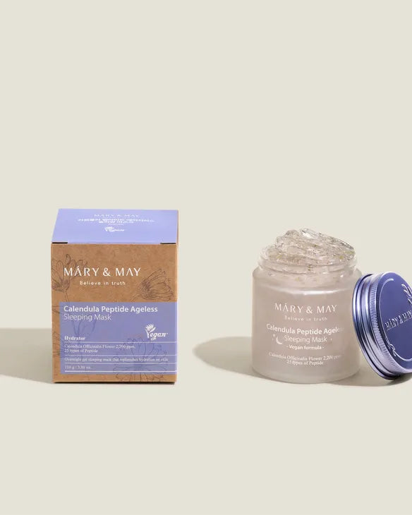 MARY AND MAY CALENDULA PEPTIDE AGELESS SLEEPING MASK 110G