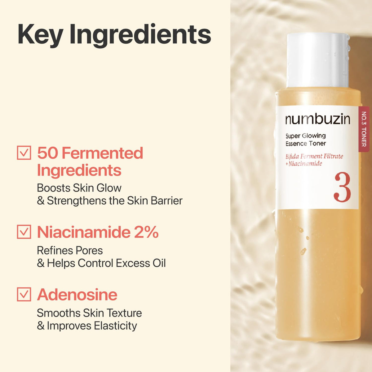 NUMBUZIN NO.3 SUPER GLOWING ESSENCE TONER