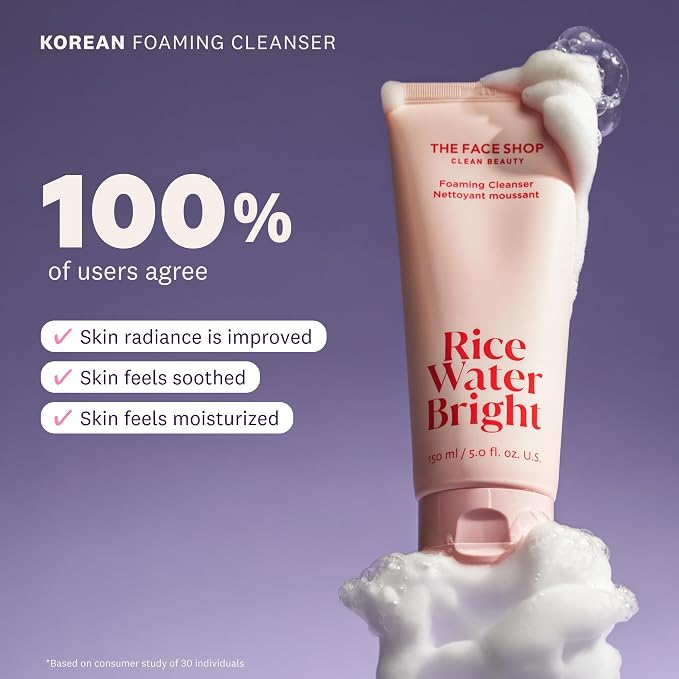 FACESHOP RICE WATER BRIGHT FOAMING CLEANSER 100ML