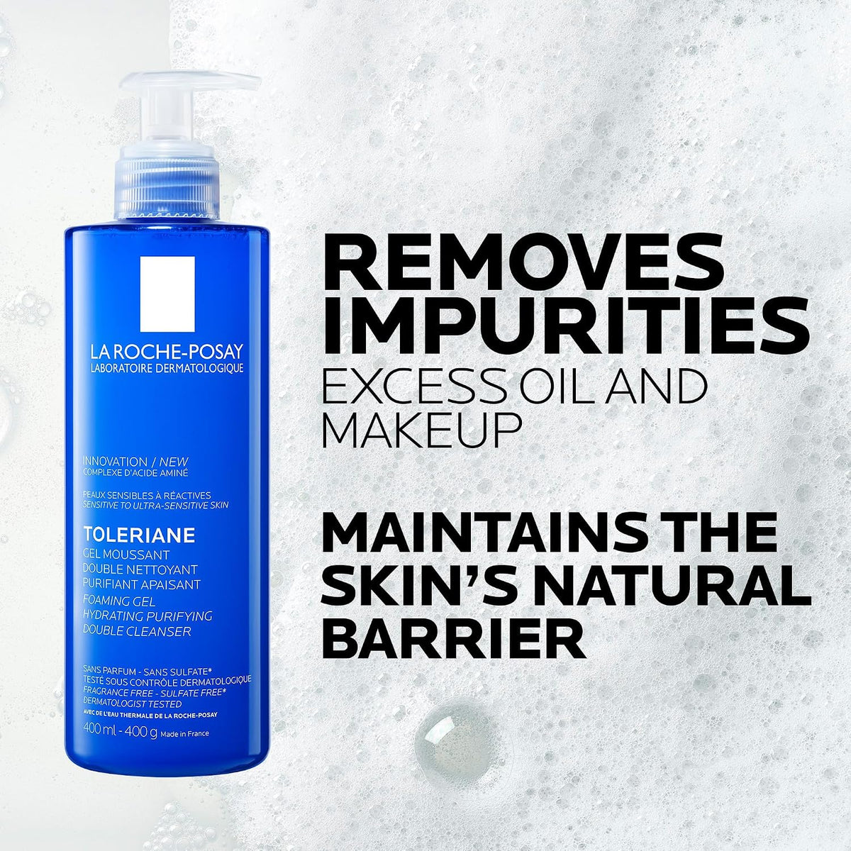 LA ROCHE POSAY TOLERIANE HYDRATING PURIFYING DOUBLE CLEANSER 400ML