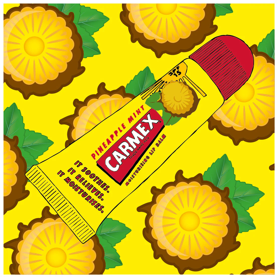 CARMEX LIP BALM-PINEAPPLE & MINT
