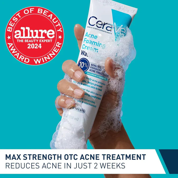 CERAVE ACNE FOAMING CLEANSER 10% – Beauty Square Ke