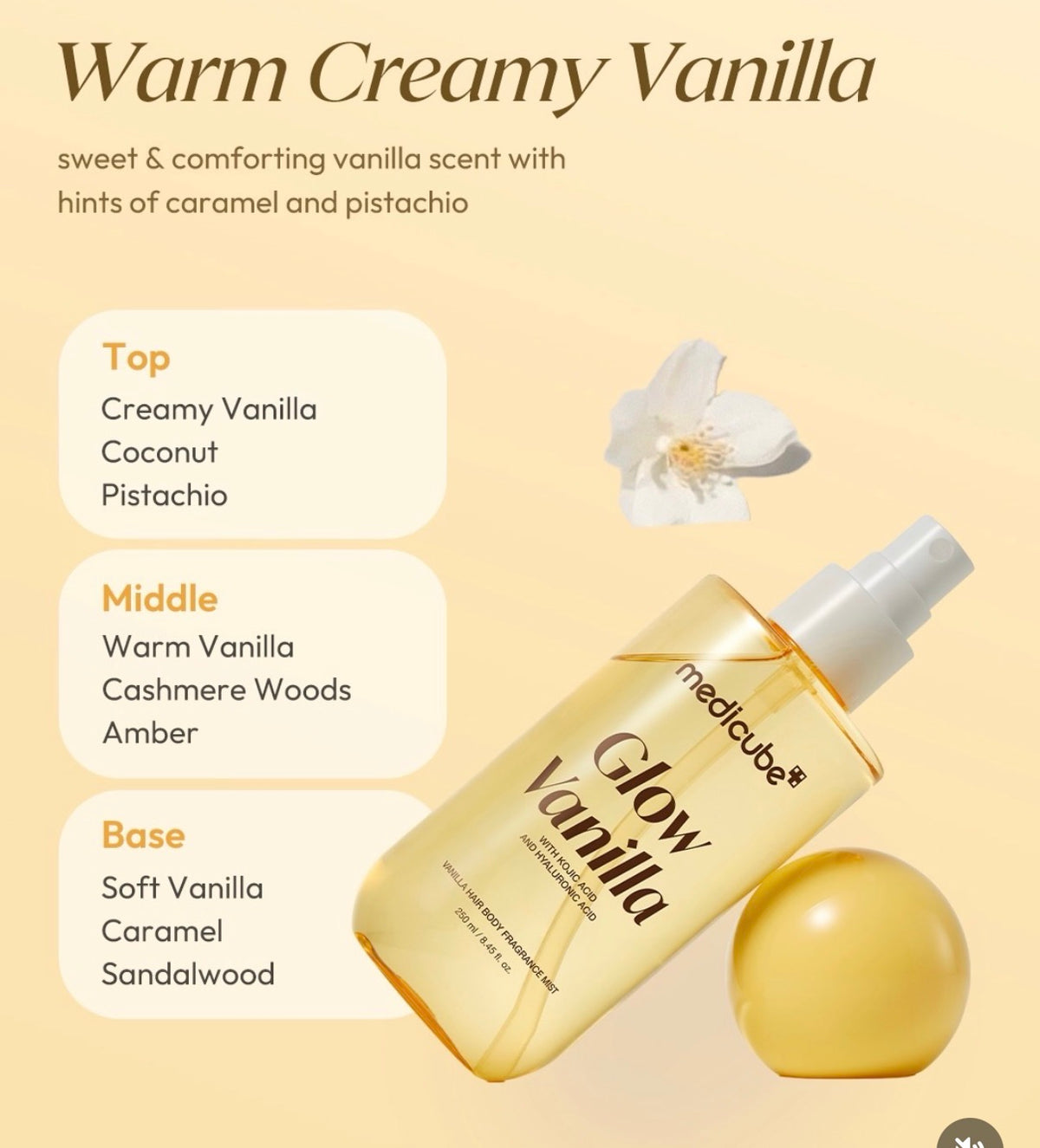 MEDICUBE VANILLA HAIR BODY FRAGRANCE MIST 250ML