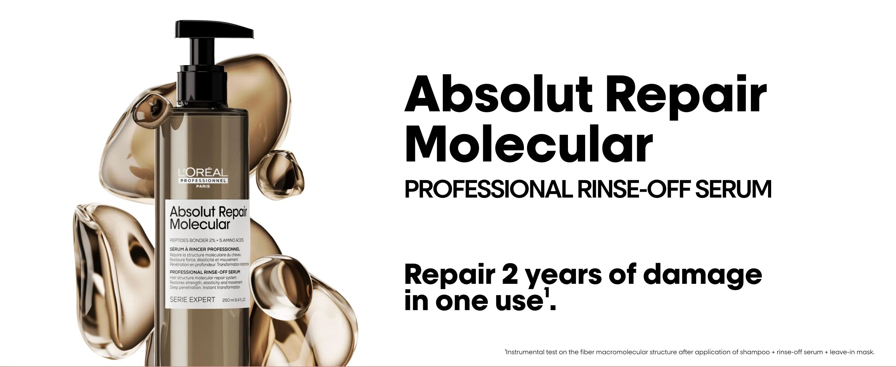 L'ORÉAL PROFESSIONNEL ABSOLUT REPAIR MOLECULAR HAIR RINSE-OFF SERUM 250ML