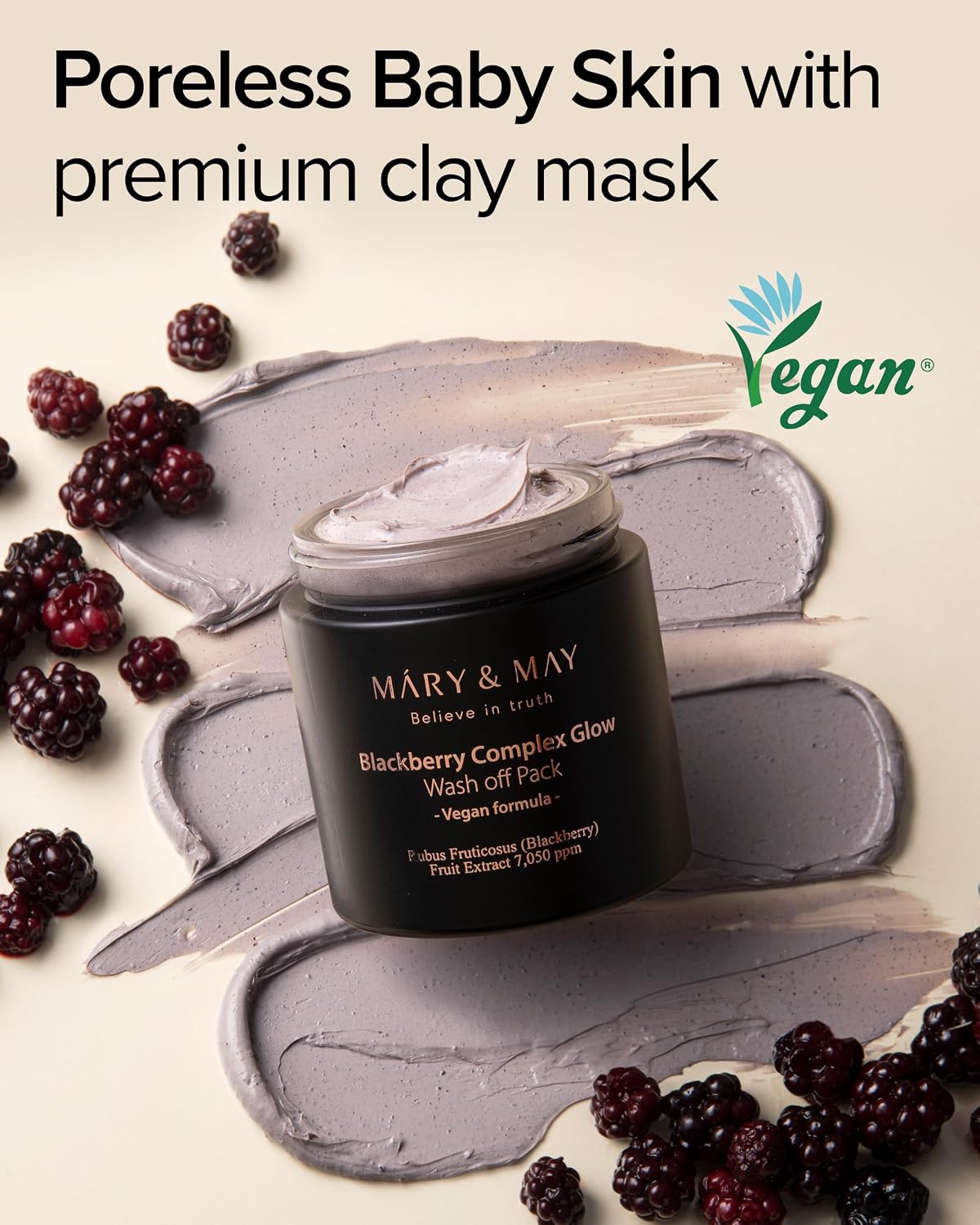 MARY & MAY BLACKBERRY COMPLEX GLOW WASH OFF PACK