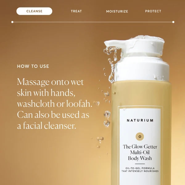 NATURIUM THE GLOW GETTER MULTI-OIL HYDRATING BODY WASH