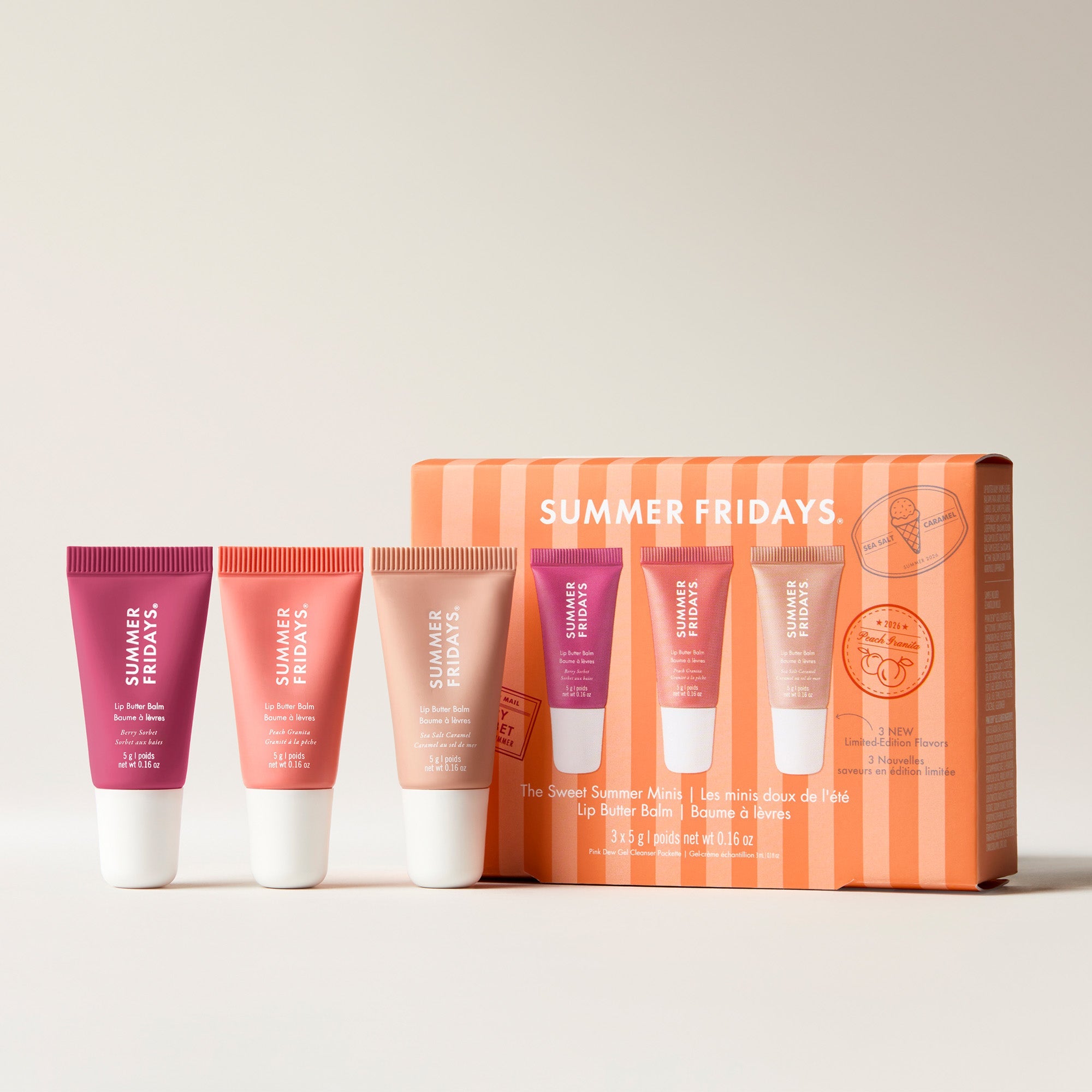 Summer Fridays Sweet Summer Minis lip butter balm trio set