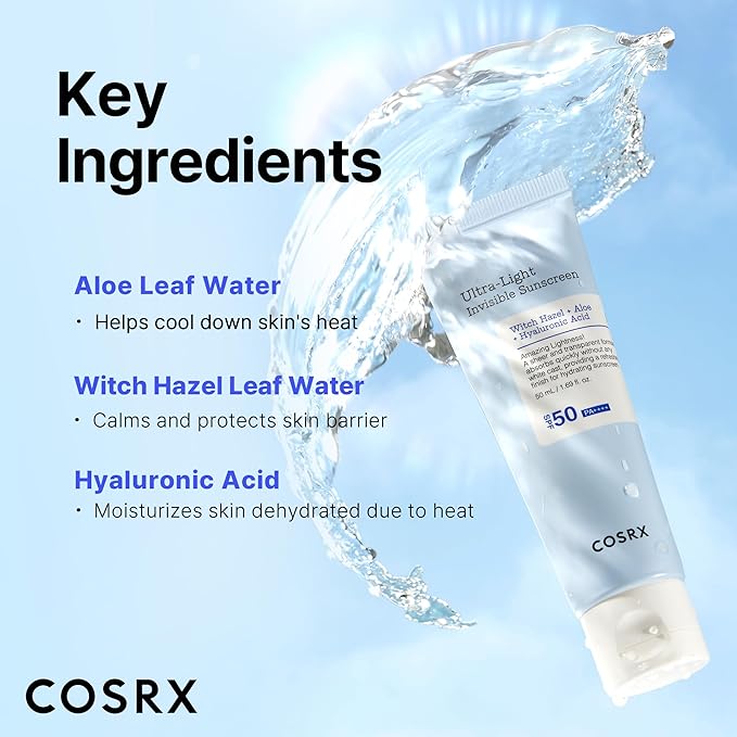 COSRX ULTRA-LIGHT INVISIBLE SUNSCREEN SPF50