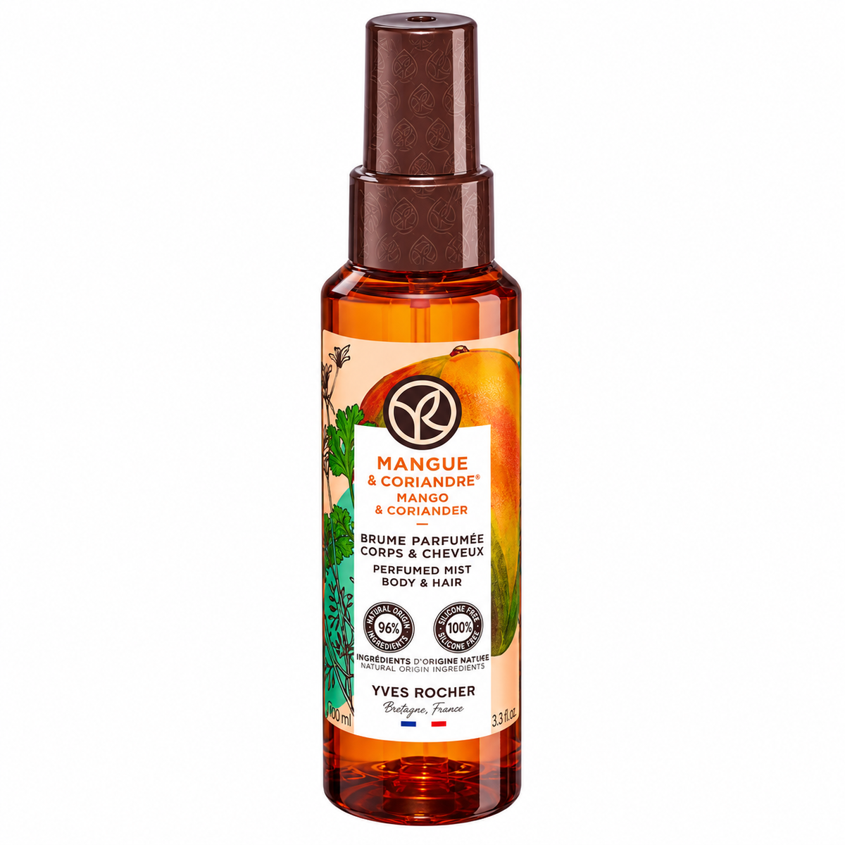 YVES ROCHER PERFUMED BODY AND HAIR MIST -MANGO & CORRIANDER