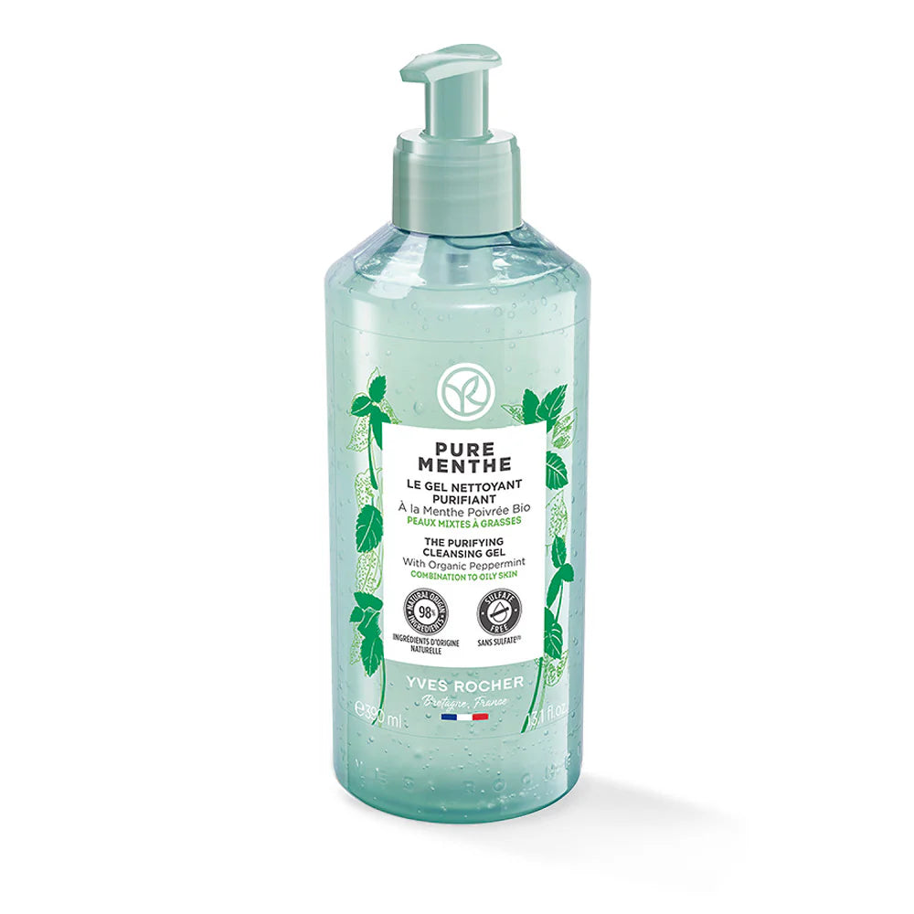 YVES ROCHER PURE MENTHE PURIFYING CLEANSING GEL 390ML