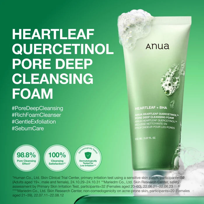 ANUA HEARTLEAF QUERCETINOL PORE DEEP CLEANSING FOAM 25ML