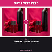 Buy 1 Get 1 Free - 2 x Joanna K Lipstick Merlot