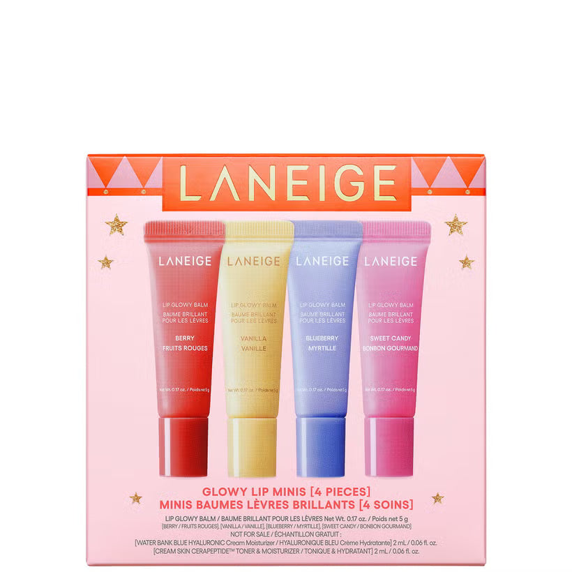 LANIEGE LIP GLOWY BALM MINI SET [4 PIECES]