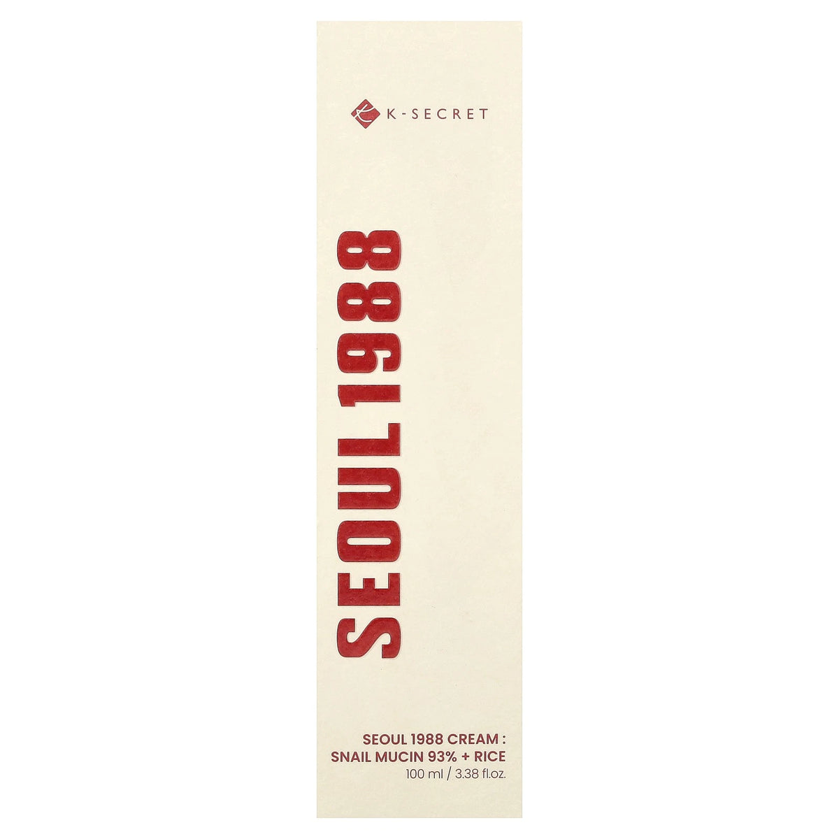 K-SECRET SEOUL 1988 CREAM SNAIL MUCIN 93% + RICE 100ML