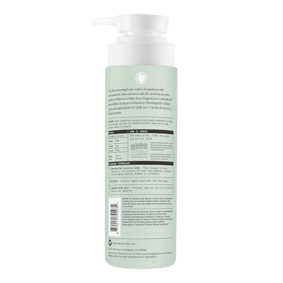 NATURIUM THE PERFECTOR SALICYLIC ACID BODY WASH 500ML