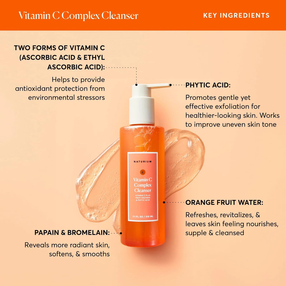 NATURIUM VITAMIN C COMPLEX CLEANSER 210ml