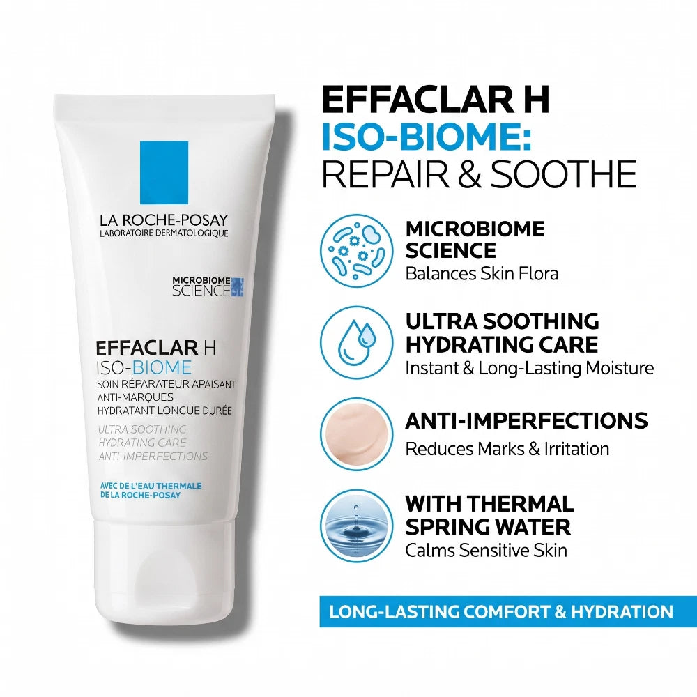 LA ROCHE POSAY EFFACLAR H ISO BIOME ULTRA SOOTHING HYDRATING CARE ANTI IMPERFECTIONS 40ML