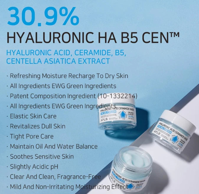 APLB HYALURONIC ACID CERAMIDE HA B5 FACIAL CREAM 55ML