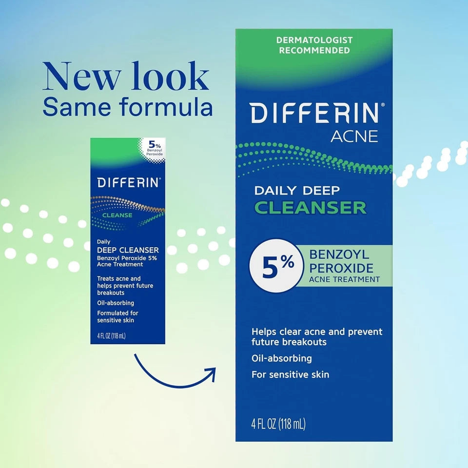 DIFFERIN DEEP CLEANSER BENZOYL PEROXIDE 5% 118ml