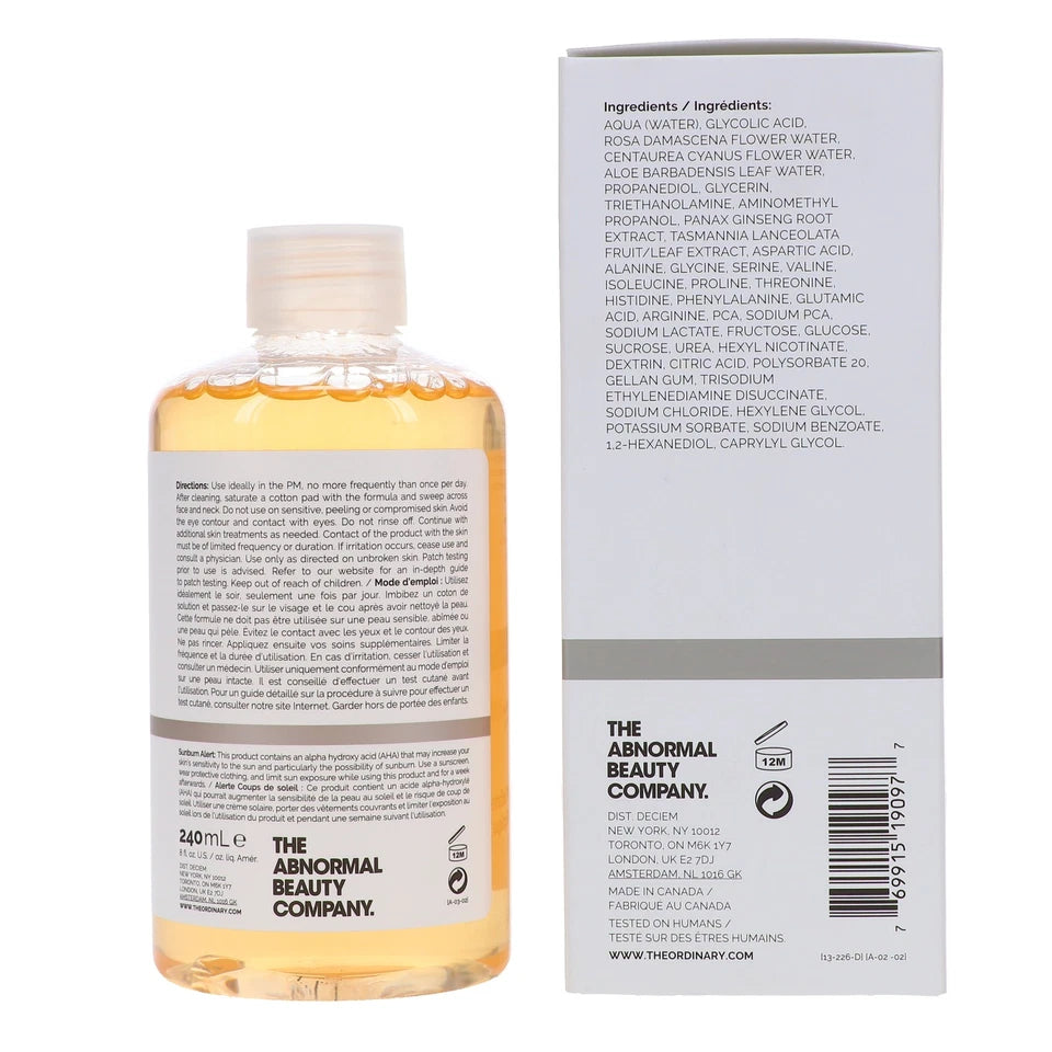 THE ORDINARY GLYCOLIC ACID 7% TONING SOLUTION - 240ML