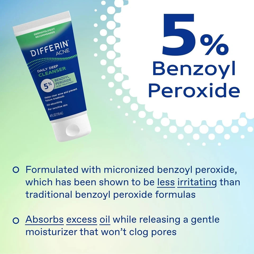 DIFFERIN DEEP CLEANSER BENZOYL PEROXIDE 5% 118ml